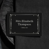 Mariage céleste noir Cartes de nom do-it-yourself