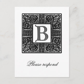 Mariage Celtique Monogrammé Argent RSVP