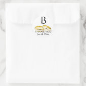 Mariage Cercles Merci Favoriser Sticker Monogramme (Sac)