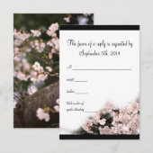 Mariage cerise en fleurs RSVP (Devant / Derrière)