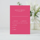 Mariage Cerise moderne RSVP (Debout devant)