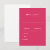 Mariage Cerise moderne RSVP (Devant / Derrière)