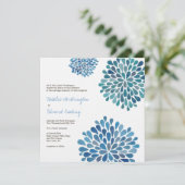 Mariage Cerulean Blue Flower Blooms Invitation (Debout devant)