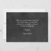 Mariage Chalkboard Photo Elegant Script Merci (Dos)