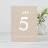 Mariage Champagne Ampersand | Numéro de table mode (Debout devant)