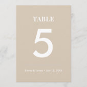 Mariage Champagne Ampersand | Numéro de table mode (Devant)
