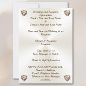 Mariage Champagne et Taupe, invitations de mariage