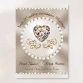 Mariage Champagne et Taupe, invitations de mariage