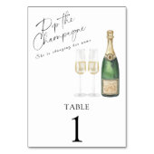 Mariage champenois - numéro de table de mariage (Dos)