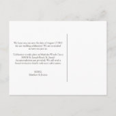 Mariage champêtre // Carte de réservation de la da (Dos)