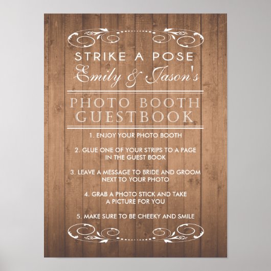 Mariage champêtre chic enseigne de livre d'or Phot (Devant)