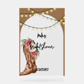 Mariage champêtre rose floral cowboy (Recto)