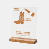 Mariage Champêtre Rustique Western Boots Bubbly (Angle)