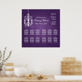 Mariage Chandelier de tableau de siège violet (Cuisine)