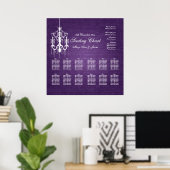 Mariage Chandelier de tableau de siège violet (Bureau à domicile)