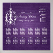 Mariage Chandelier de tableau de siège violet (Devant)