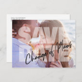 Mariage changement de plan photo faire-part modern (Devant / Derrière)