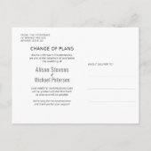 Mariage changement de plan photo faire-part modern (Dos)
