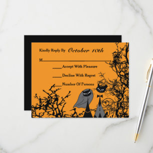 Mariage Chats Mariage RSVP Carte personnalisée