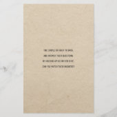 Mariage Chaussure Jeu Questions Papier Rustique (Dos)