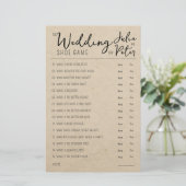 Mariage Chaussure Jeu Questions Papier Rustique (Debout devant)
