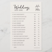 Mariage Chaussure Jeu Questions Papier Rustique (Devant)