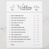Mariage Chaussure Questions Jeu papier noir et bla (Devant)