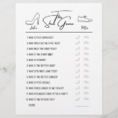 Mariage Chaussure Questions Jeu papier noir et bla (Devant)