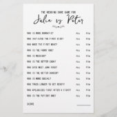 Mariage Chaussure Questions Jeu papier noir et bla (Devant)