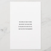 Mariage Chaussure Questions Jeu papier noir et bla (Dos)