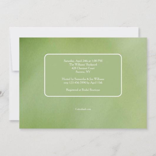 Mariage Chaussures Couples Douche Invitation (Dos)