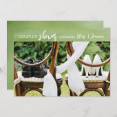 Mariage Chaussures Couples Douche Invitation (Devant / Derrière)