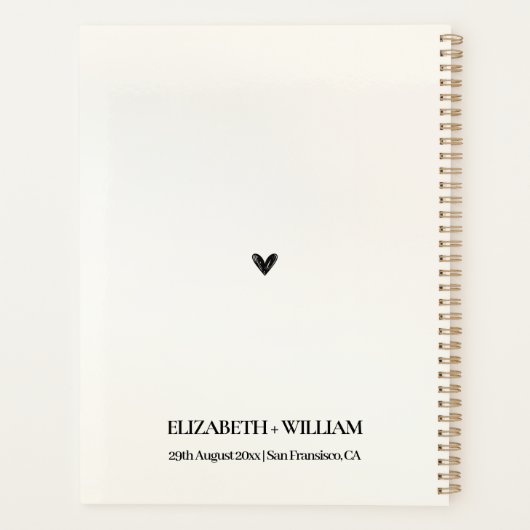 Mariage Checklist Planner Moderne Elegant BEACH (Dos)