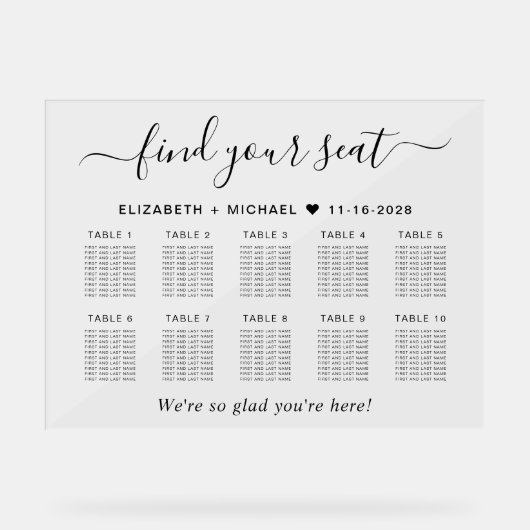 Mariage Chic 10 Table (Recto)