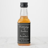 Mariage Chic Anniversaire Mini Étiquettes bouteill (Devant)