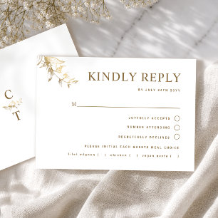 Mariage Chic Blanc et Or avec/sans Repas RSVP