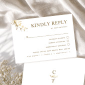 Mariage Chic Blanc et Or avec/sans Repas RSVP