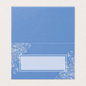 Mariage Chic Bleu avec Flourishes Blancs (Outside Unfolded)
