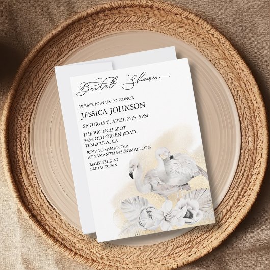Mariage Chic Boho : Invitation Fête de Mariée Flam