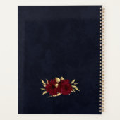 Mariage chic bordeaux et or bleu marine (Dos)