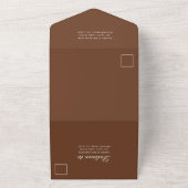 Mariage Chic Brown Tout en un Photo Invitation (Dehors)