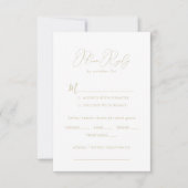 Mariage chic Gold Choice RSVP (Devant)