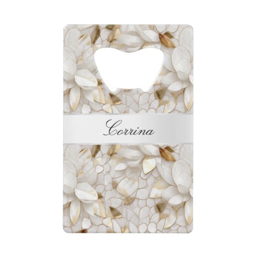 Mariage Chic Gold Glam White Lotus Flowers (Devant)