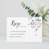 Mariage chic gris couleur rose rose classique RSVP (Debout devant)