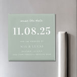 Mariage Chic Minimal Date Non Photo Enregistrer La<br><div class="desc">Personnalisez ce mariage design chic minimaliste enregistrez l'aimant de date avec tous vos détails.</div>