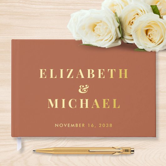 Mariage Chic Monogramme Terracotta