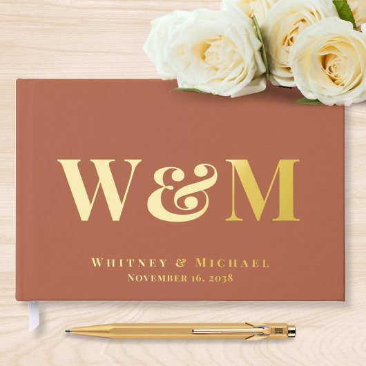 Mariage Chic Monogramme Terracotta