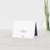 Mariage chic nautique Carte de remerciements (Dos)