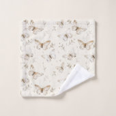 Mariage Chic Papillons Crème Fête de Mariée (Gant de toilette)