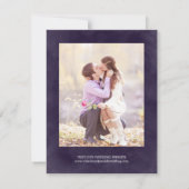Mariage Chic Rustique - Faire-Part de Date - Viole (Dos)